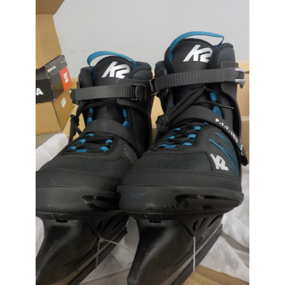 K2 Men&#39;s F.I.T. Ice Skate - Black Blue - 12 - Used - Good