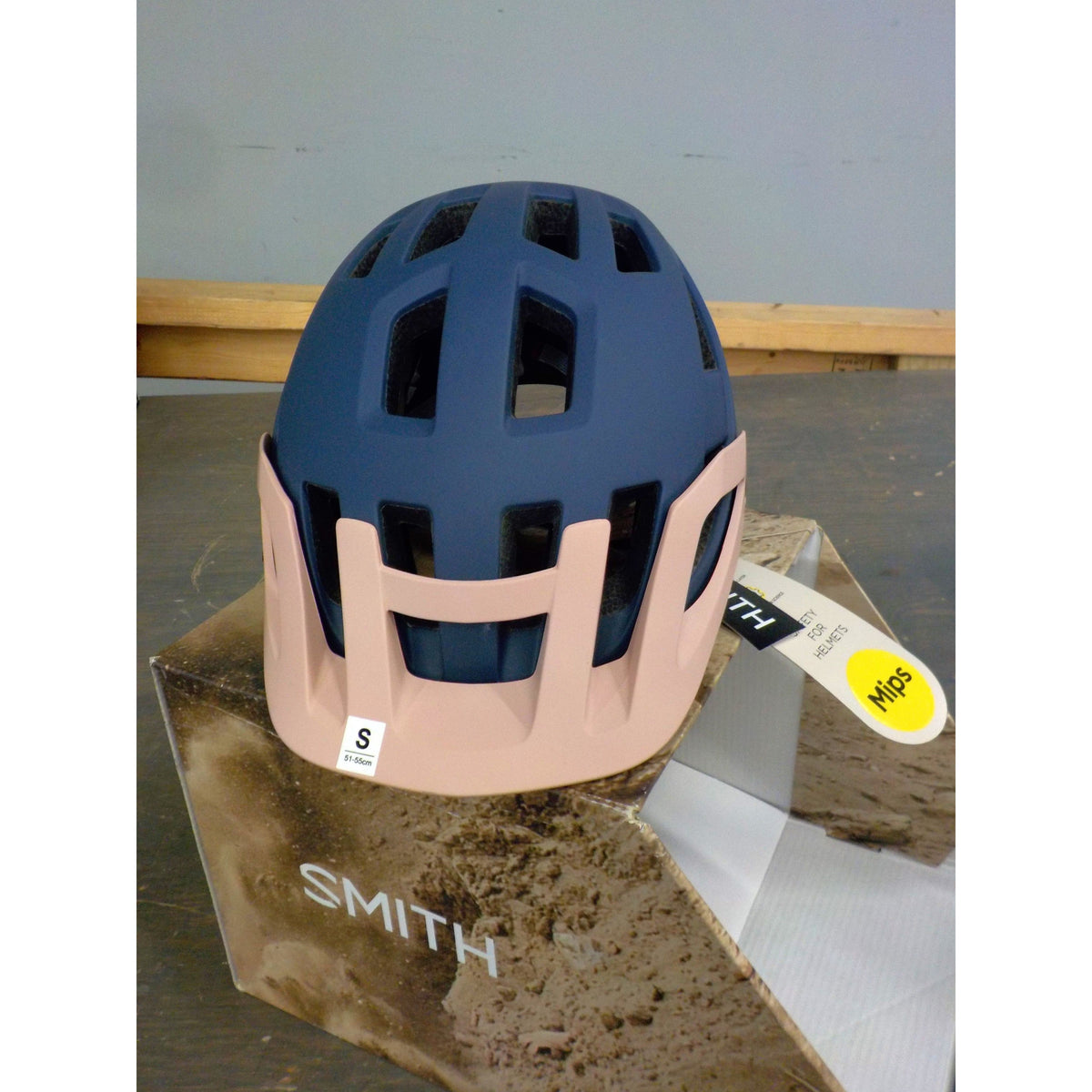 smith axle all mountain bike skateboard helmet matte navy Smith Engage MIPS Helmet Matte French Navy/Black/Rock Salt, S