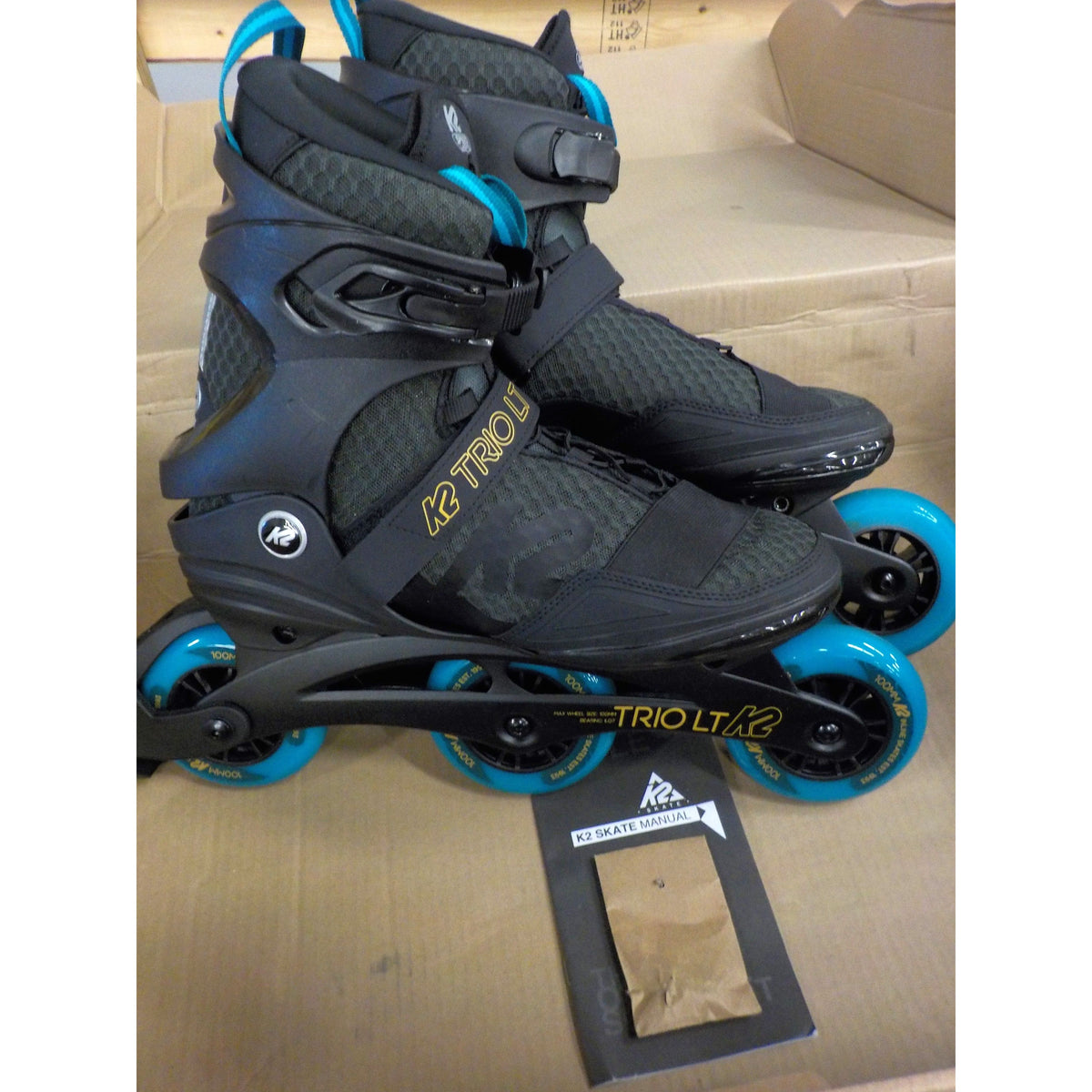 K2 Men's Trio LT 100 Inline Skates - Black Blue - 11 - Used