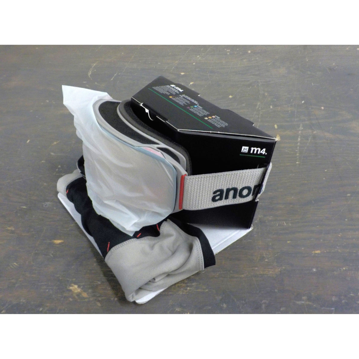 Anon M4 Goggle Cylindrical  Warm Gry; Percve Sunny Bronze + Percve Cloudy Burst - Used - Acceptable