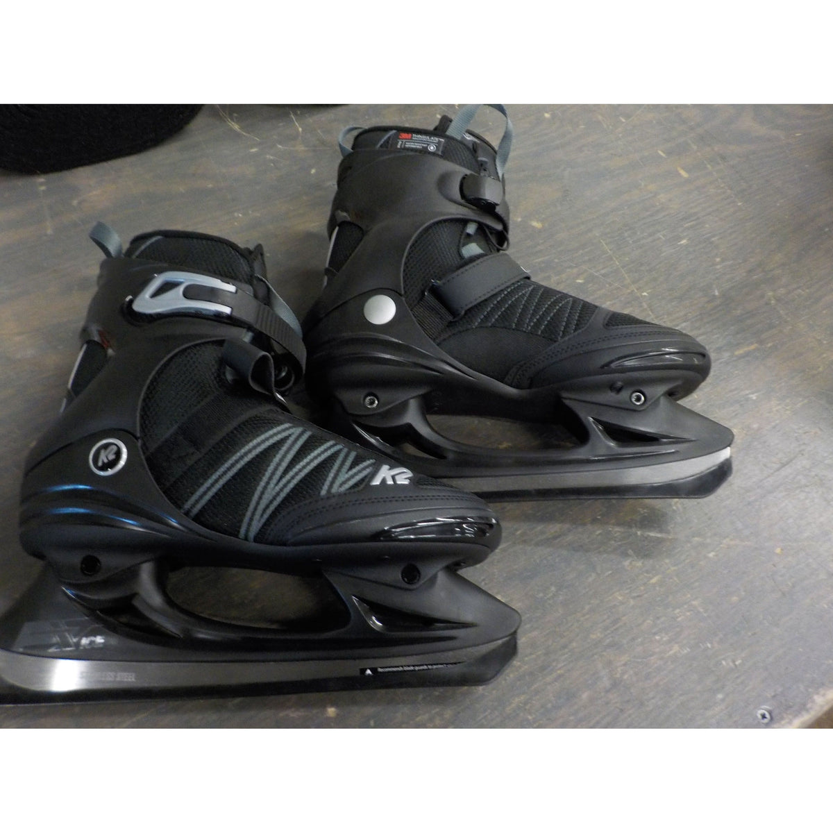 K2 Men&#39;s F.I.T. Ice Pro Skates - Black Gray - 9 - Used - Acceptable