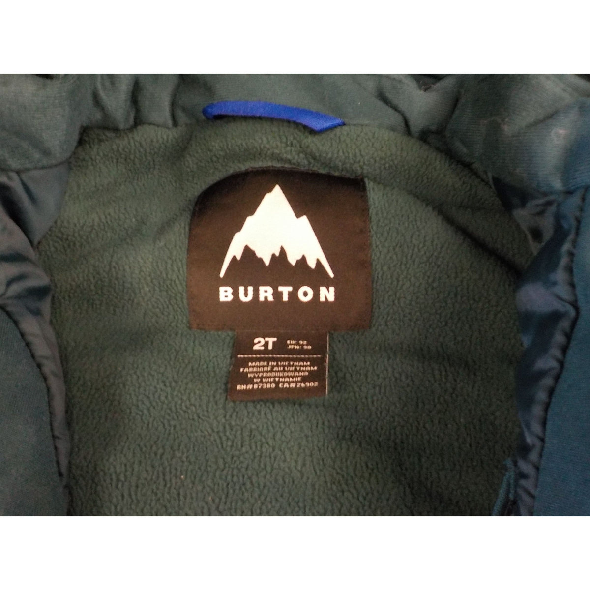 Burton Toddlers&#39; 2L One Piece Snowsuit - Deep Emerald/Regal Teal - 2T - Used - Acceptable