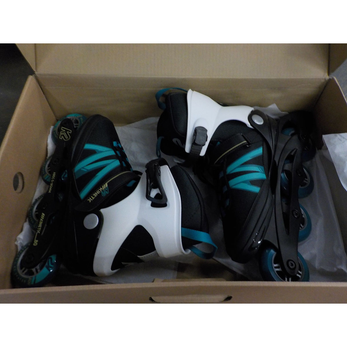 K2 Women's Kinetic 80 Inline Skates - Black/Turquoise - 10.5 - Used - Acceptable
