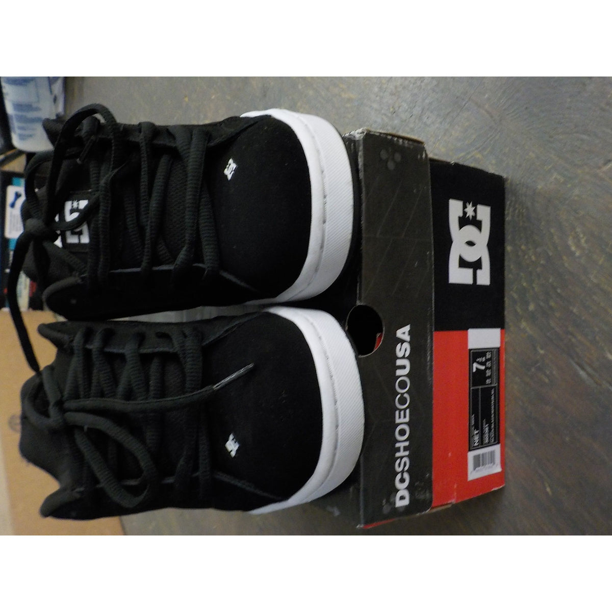 DC Men's Net Shoes - Black/Black/White - 7.5 - Used - Acceptable