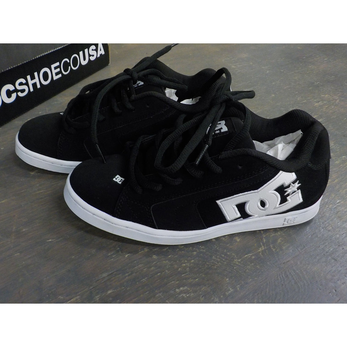 DC Men's Net Shoes - Black/Black/White - 7.5 - Used - Acceptable