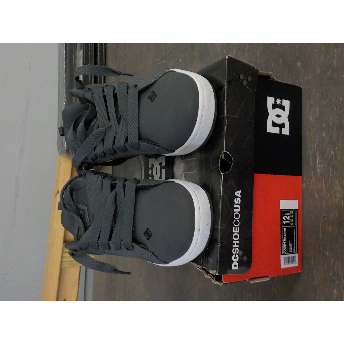DC Court Graffik Men's Shoes - DK Grey/Black/White - 12 - Used - Acceptable