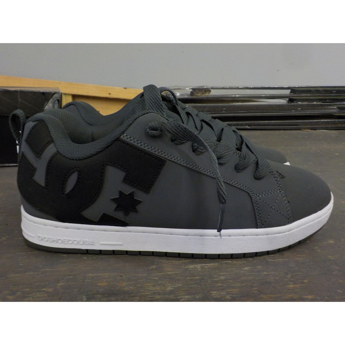 DC Court Graffik Men's Shoes - DK Grey/Black/White - 12 - Used - Acceptable