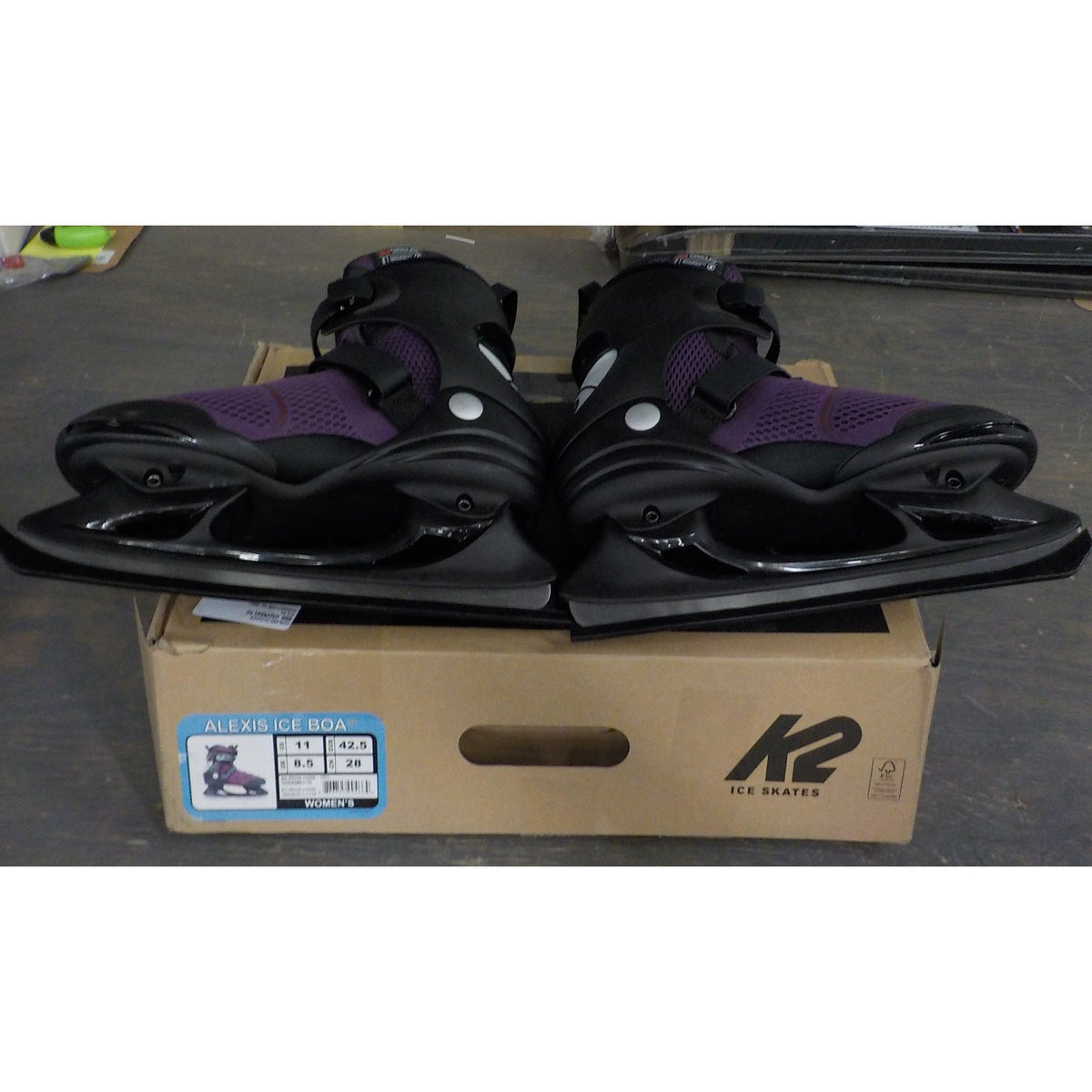 K2 Women's Alexis Ice Boa Skates - Purple - 11 - Used - Acceptable