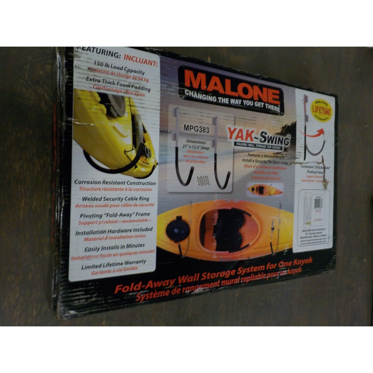 Malone YakSwing Folding Kayak Wall Storage Cradles - Used - Acceptable