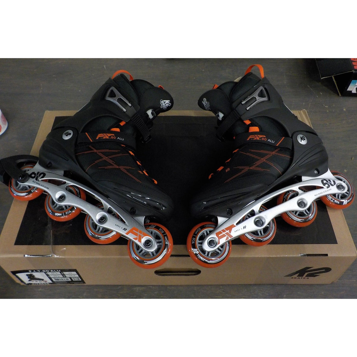 K2 F.I.T. 80 ALU Men's Inline Skates - Black Red - 11.5 - Used - Acceptable