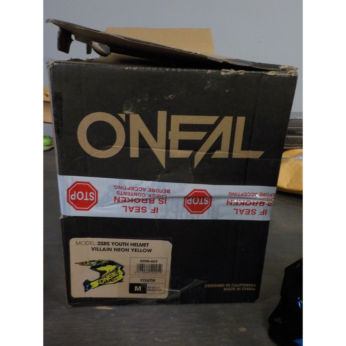 O'Neal Youth 2 SRS Villain Helmet - Neon Yellow - Medium - Used - Acceptable