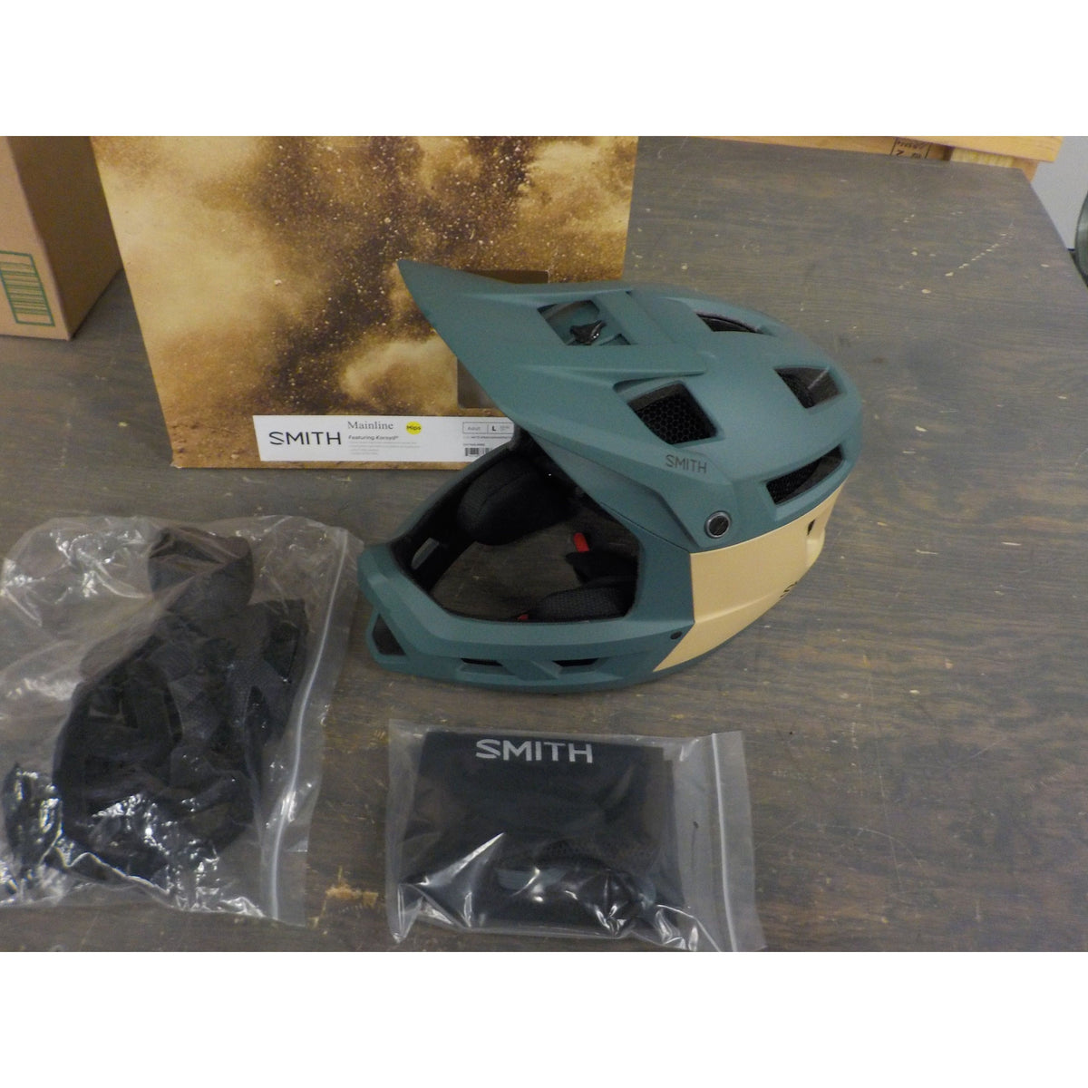 Smith Optics Mainline MIPS Bike Helmet - Matte Spruce/Safari - Large - Used - Acceptable