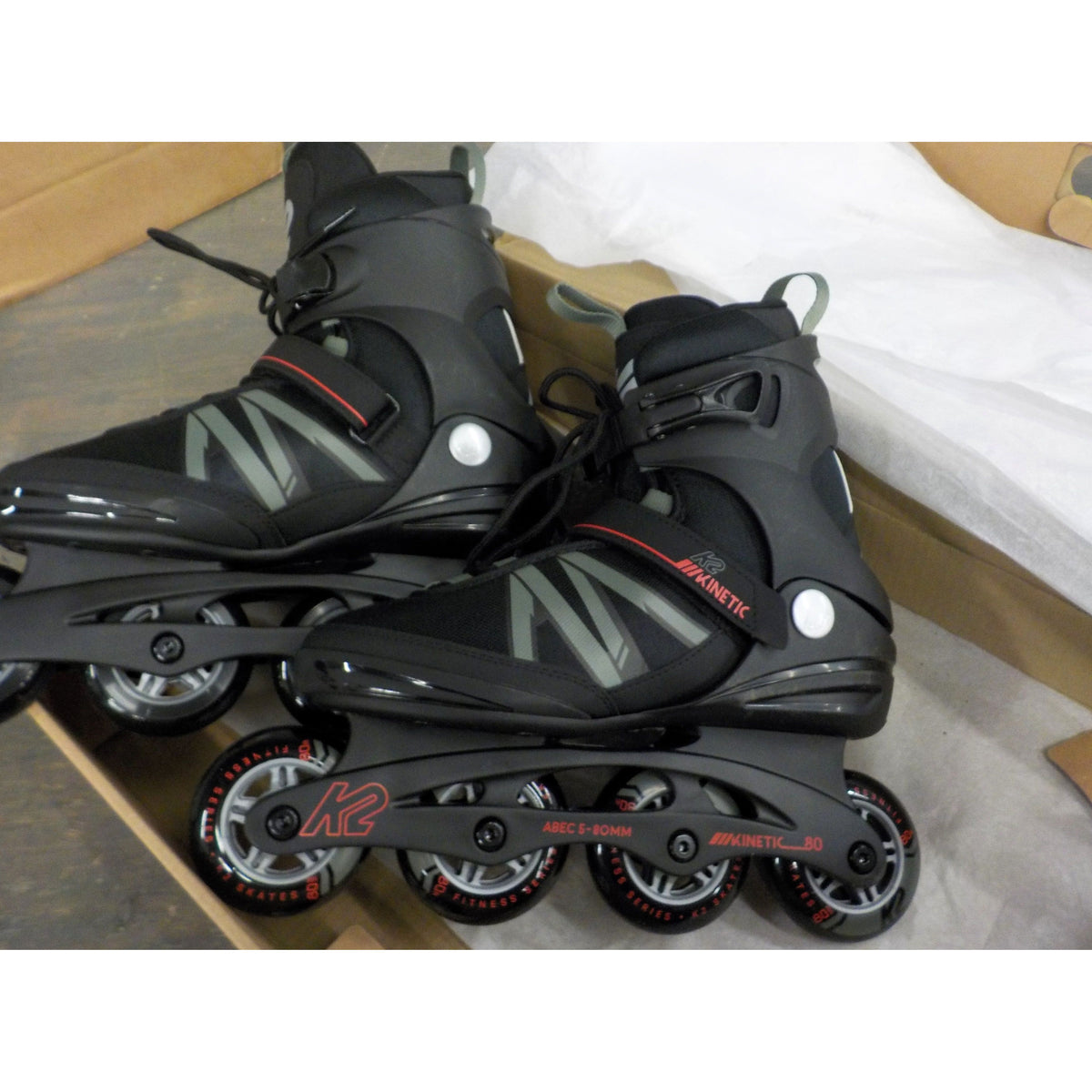 K2 Men&#39;s Kinetic 80 Inline Skates - Black/Gray - 8 - Used - Acceptable