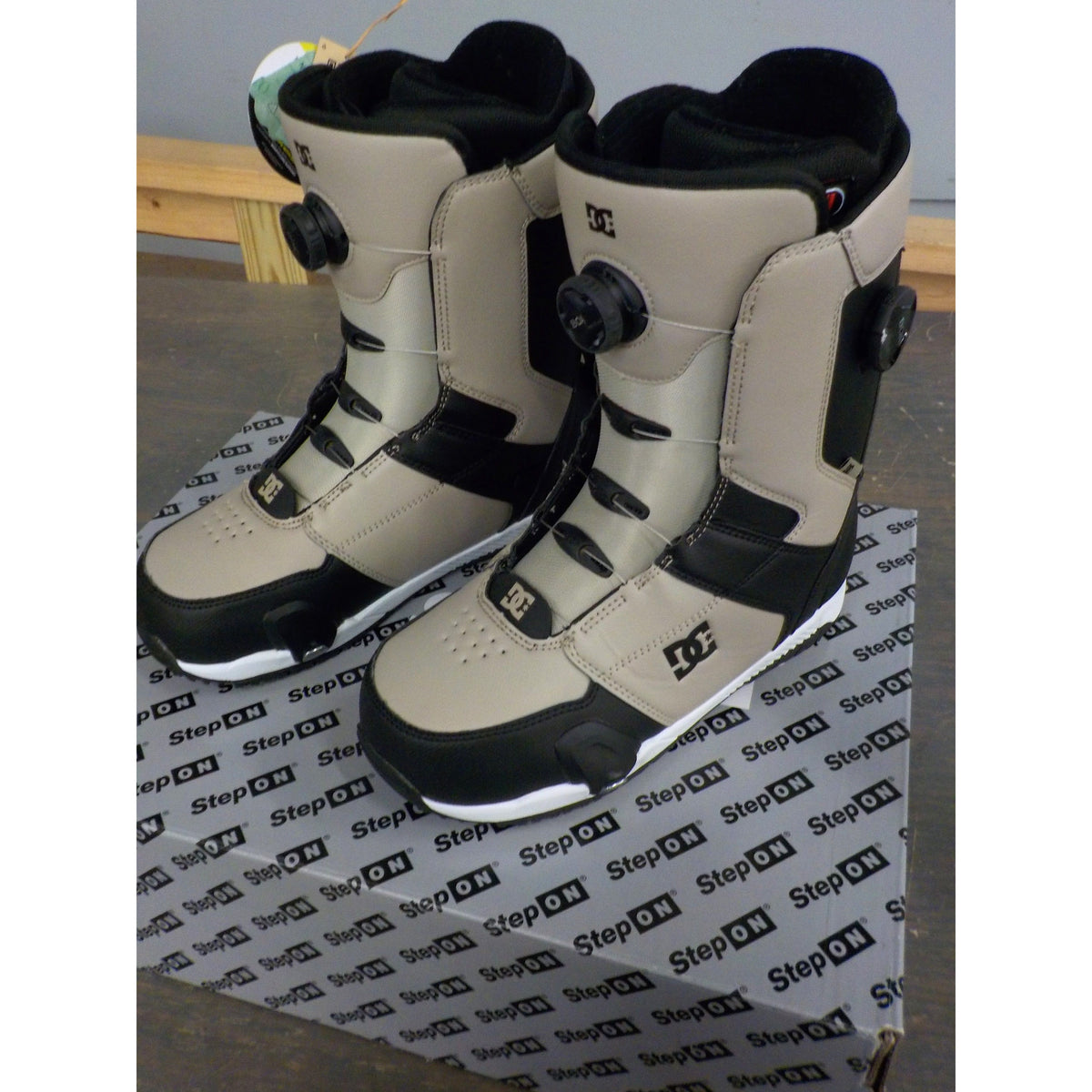 DC Men&#39;s Control Step On Snowboard Boots - Light Brown/White - 11.5 - Used - Acceptable