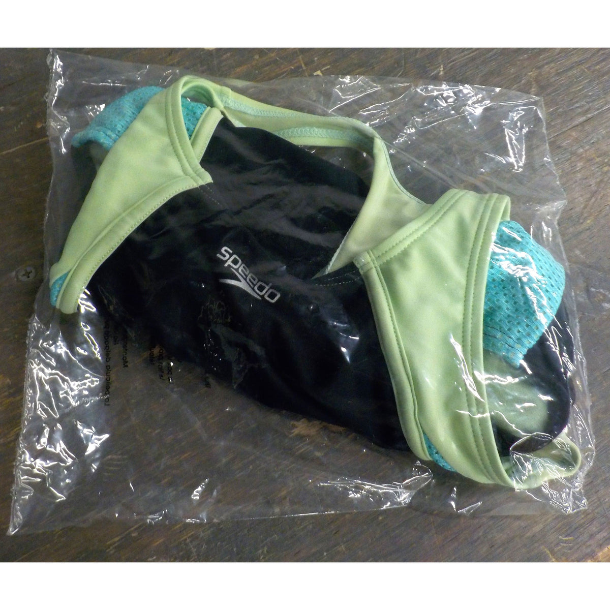 Speedo Girls&#39; Mesh Splice Thick Strap 1 Piece Swimsuit - Paradise Green - 7 - Used - Acceptable