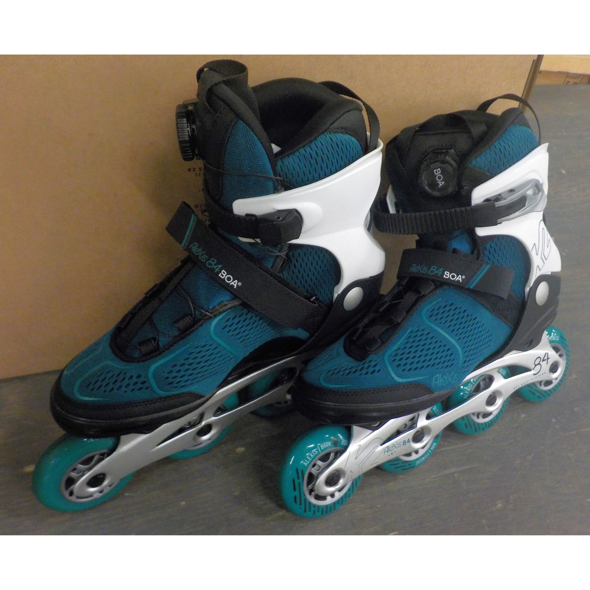 K2 Alexis 84 BOA Women&#39;s Inline Skates - Teal White - 10 - Used - Acceptable