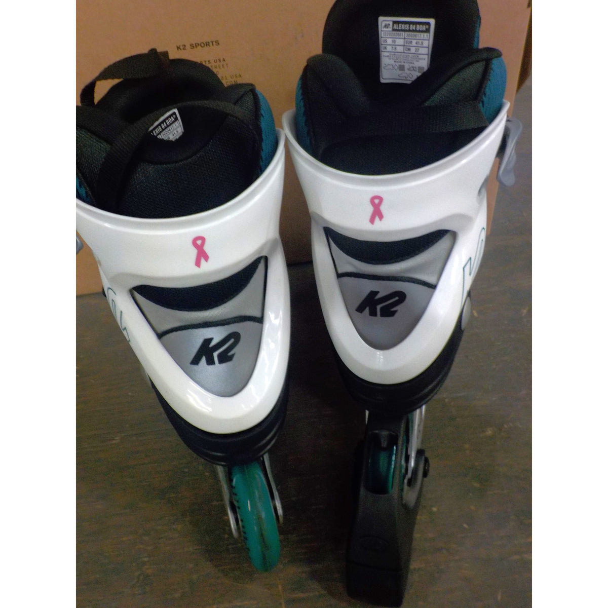 K2 Alexis 84 BOA Women&#39;s Inline Skates - Teal White - 10 - Used - Acceptable