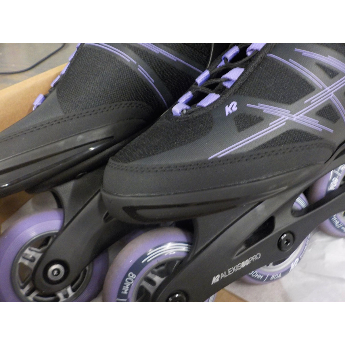 K2 Women&#39;s Alexis 80 Pro Inline Skates - Lavender - 8 - Used - Acceptable