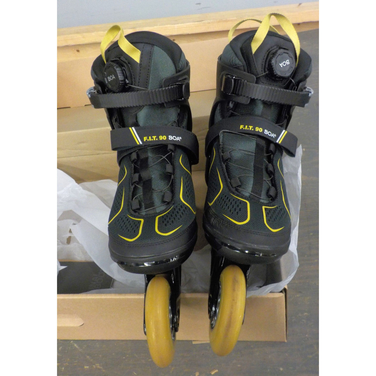 K2 F.I.T. 90 BOA Men&#39;s Inline Skates - Gray Mustard - 11.5 - Used - Acceptable