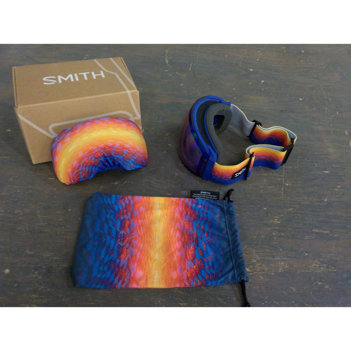 Smith Optics I/O MAG Goggles - Artist Series Justin Lovato; CP Sun Red Mir + CP Storm Blu - Used - Acceptable