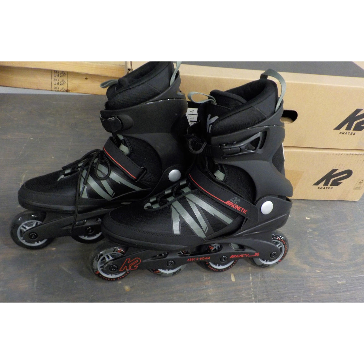 K2 Men&#39;s Kinetic 80 Inline Skates - Black/Gray - 12.5 - Used - Acceptable