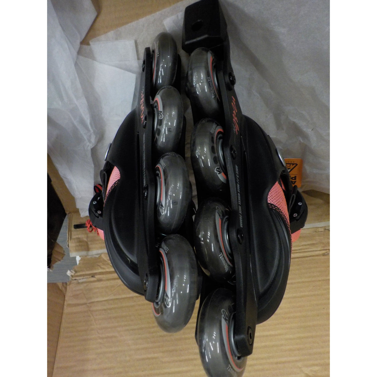 K2 Marlee Pro Kid&#39;s Inline Skates and Pads - Black/Coral - 1-5 - Used - Acceptable