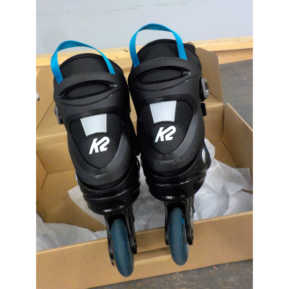 K2 Men&#39;s F.I.T. 80 BOA Skates - Black Blue - 8.5 - Used - Acceptable