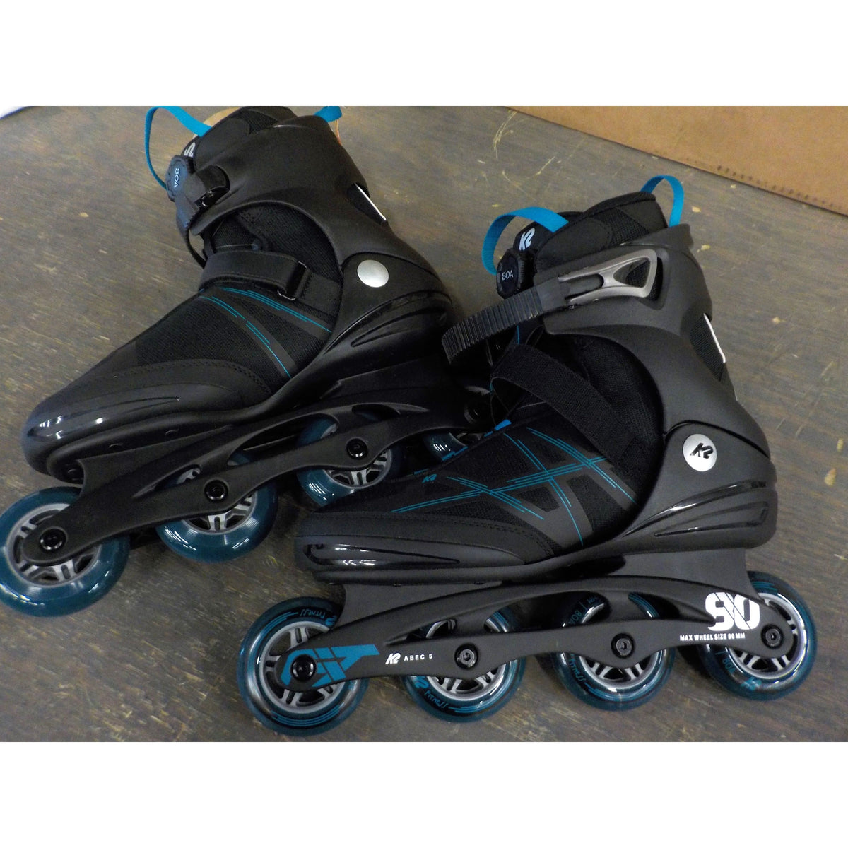 K2 Men&#39;s F.I.T. 80 BOA Skates - Black Blue - 11 - Used - Acceptable