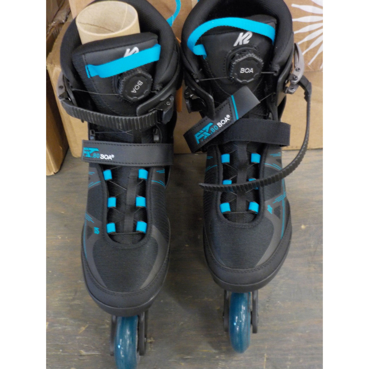 K2 Men&#39;s F.I.T. 80 BOA Skates - Black Blue - 11 - Used - Acceptable