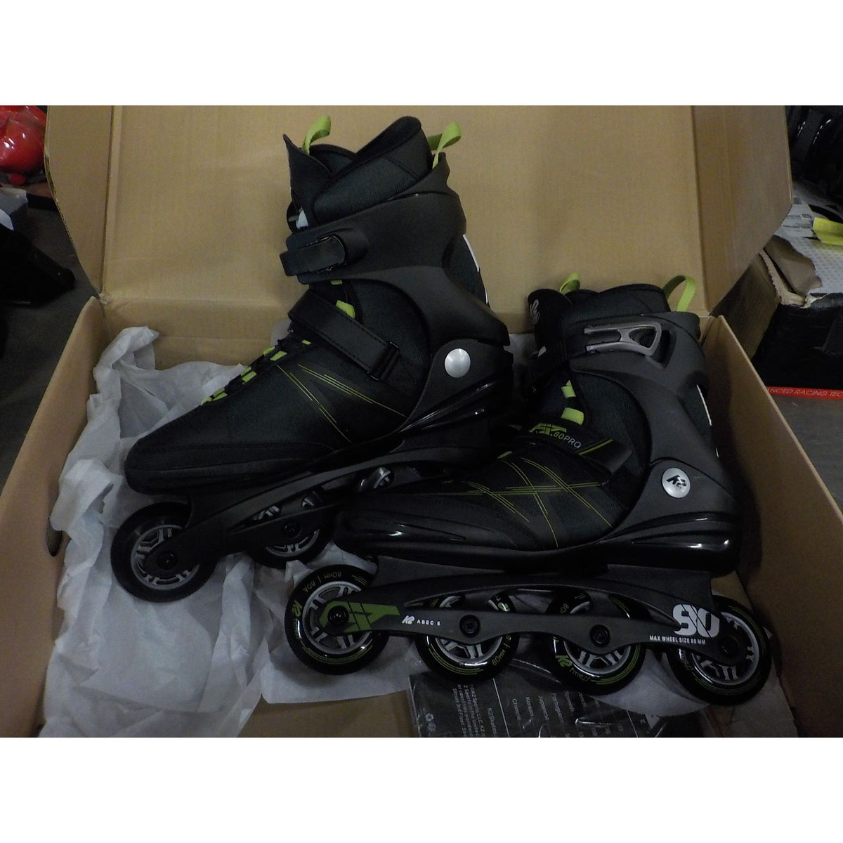 K2 Men's F.I.T. 80 Pro Inline Skates - Olive - 12 - Used - Acceptable