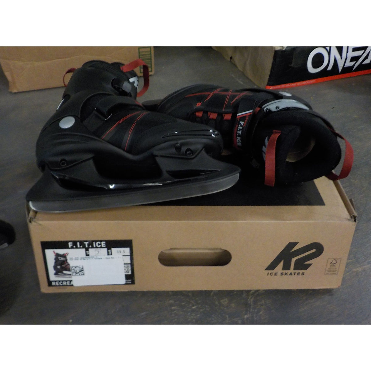 K2 Men's F.I.T. Ice Skate - Black Red - 7 - Used - Acceptable