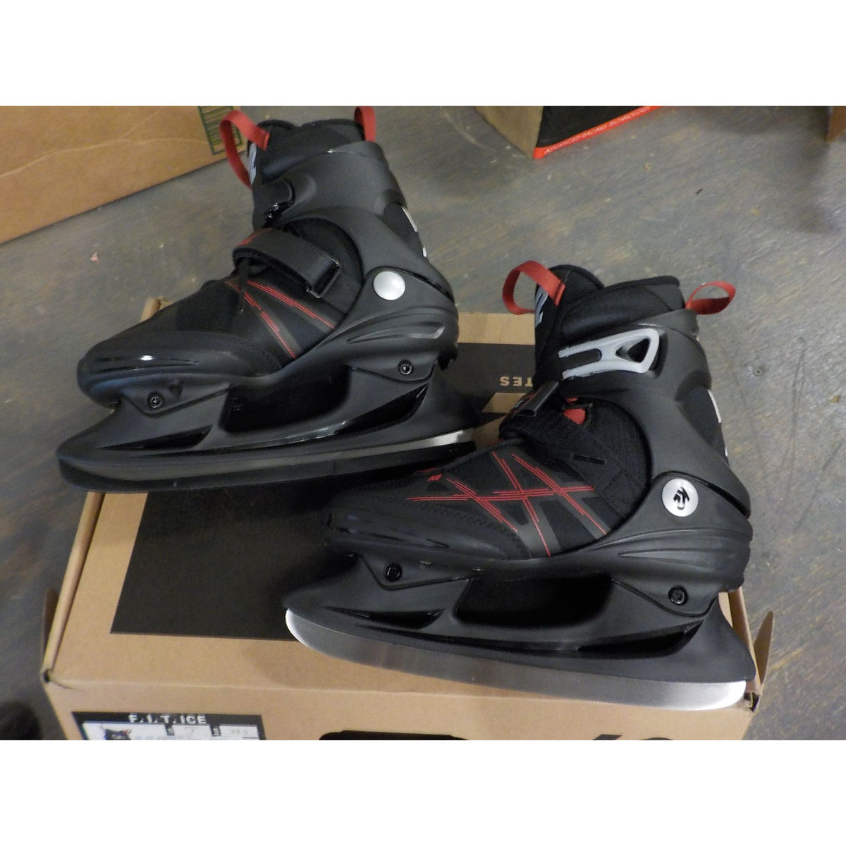 K2 Men's F.I.T. Ice Skate - Black Red - 7 - Used - Acceptable