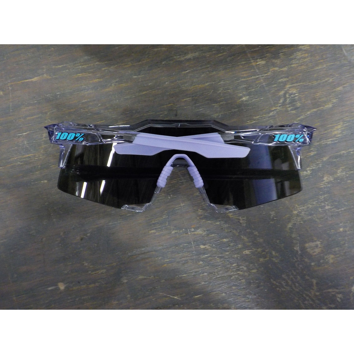 100% Speedcraft Sunglasses - Polished Translucent Lavender; HiPER Lavender Mirror - Used - Acceptable