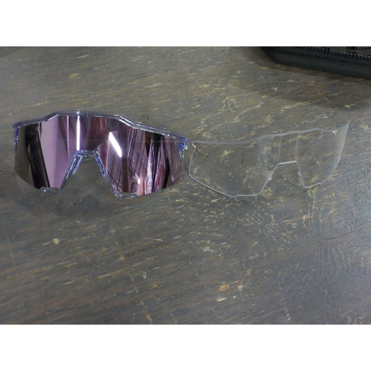 100% Speedcraft Sunglasses - Polished Translucent Lavender; HiPER Lavender Mirror - Used - Acceptable