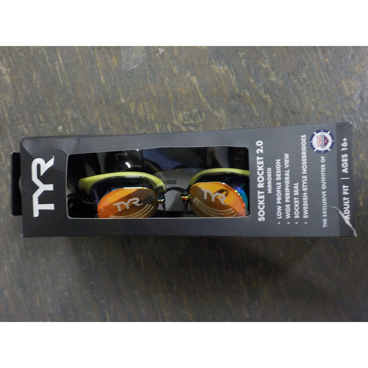 TYR Socket Rockets 2.0 Mirrored Adult Goggles - Red/Yellow/Black - Used - Acceptable