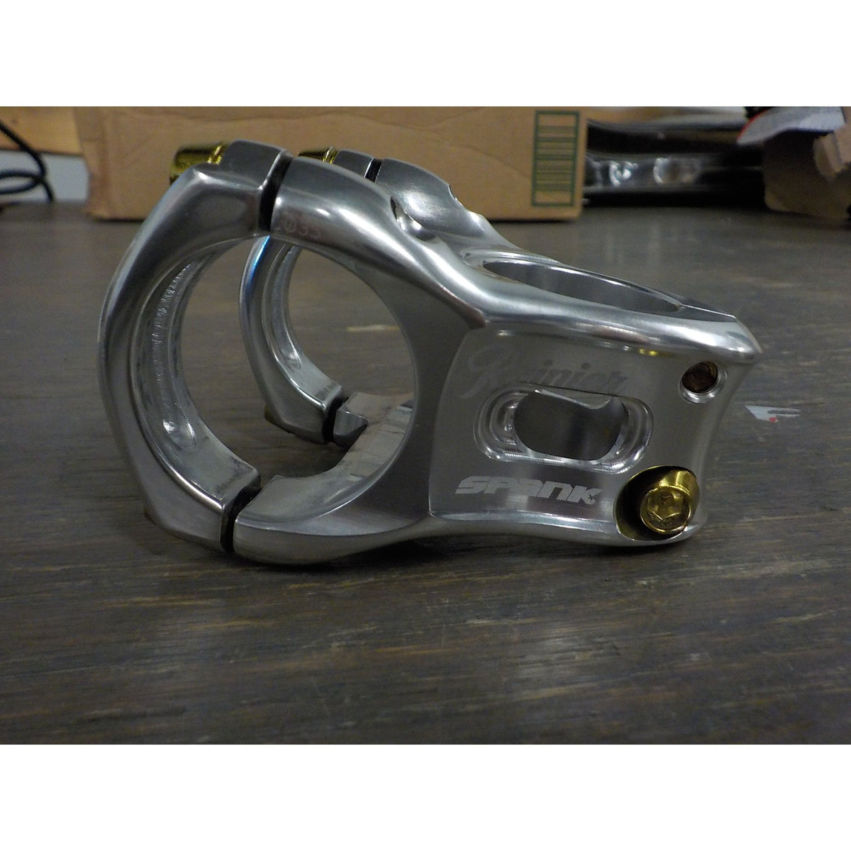 Spank X Rainier SPLIT 35 Stem 2025 Edition - Silver with Gold Cap - 35mm - Used - Acceptable