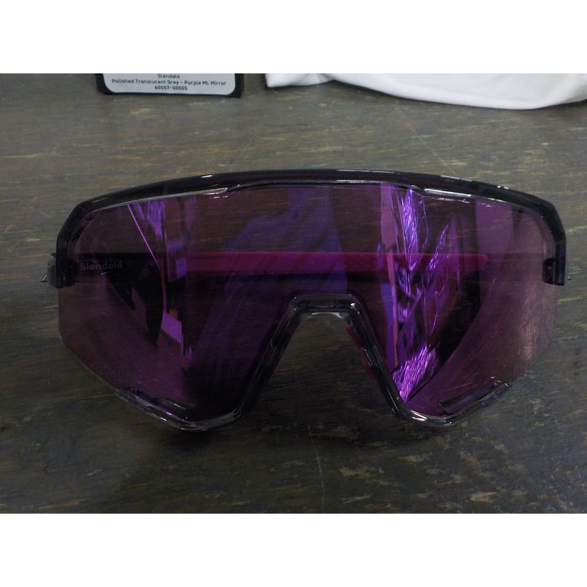 100% Slendale Sunglasses - Polished Translucent Grey; Purple Multilayer Mirror - Used - Acceptable
