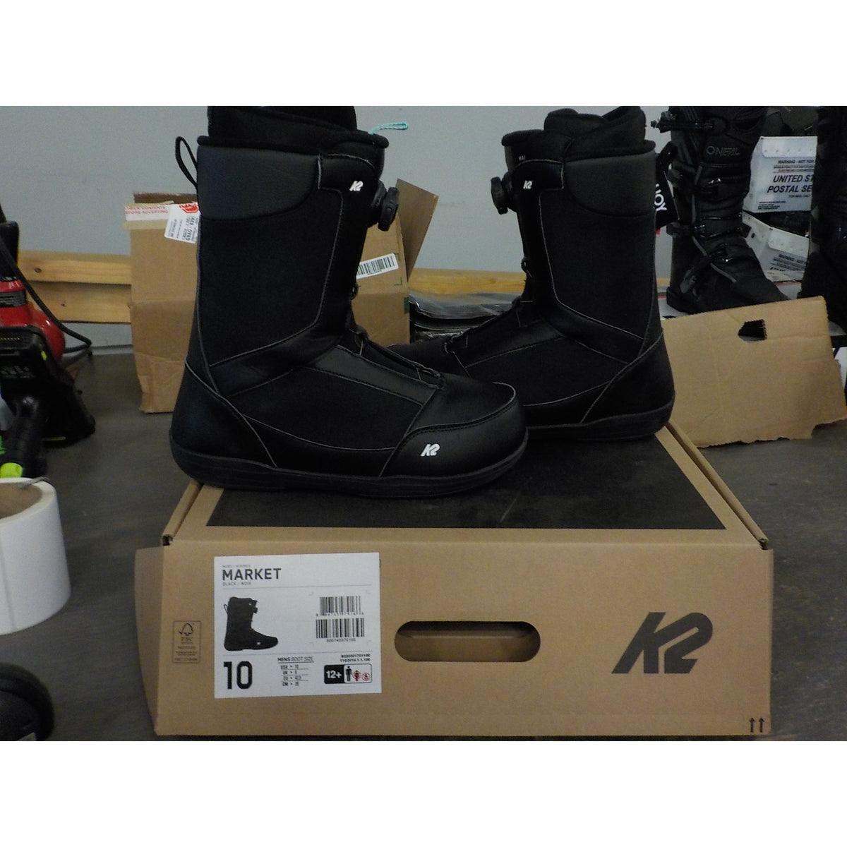 K2 Men's Market Snowboard Boots - Black - 10 - Used - Acceptable