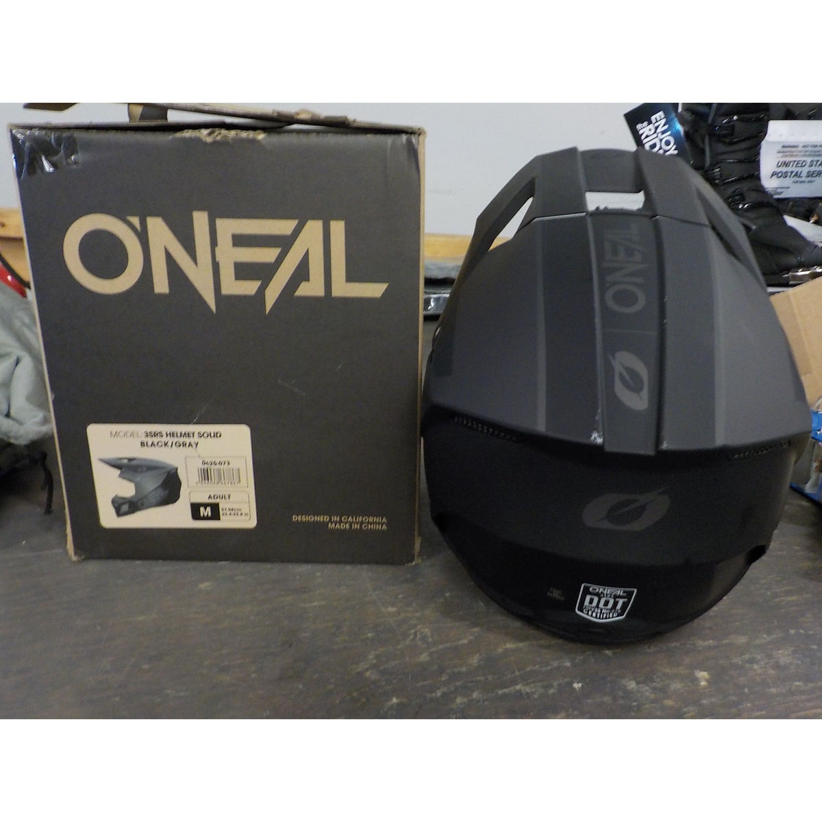 O'Neal 3 SRS Solid Helmet - Black/Gray - Medium - Used - Acceptable