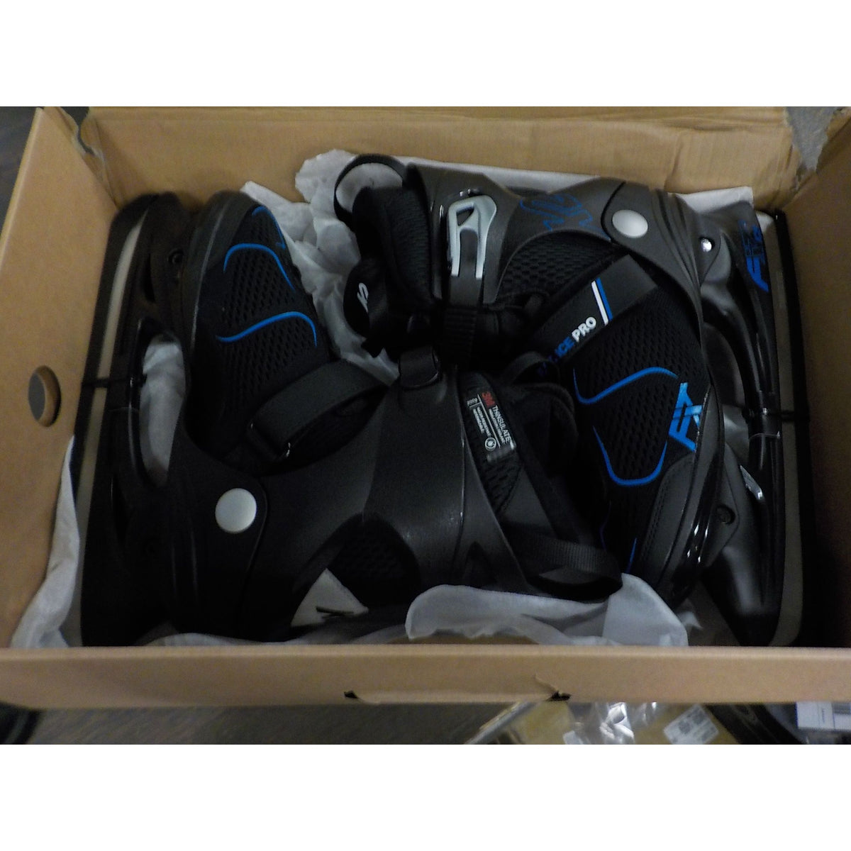 K2 Men's F.I.T. Ice Pro Skates - Black/Blue - 8 - Used - Acceptable