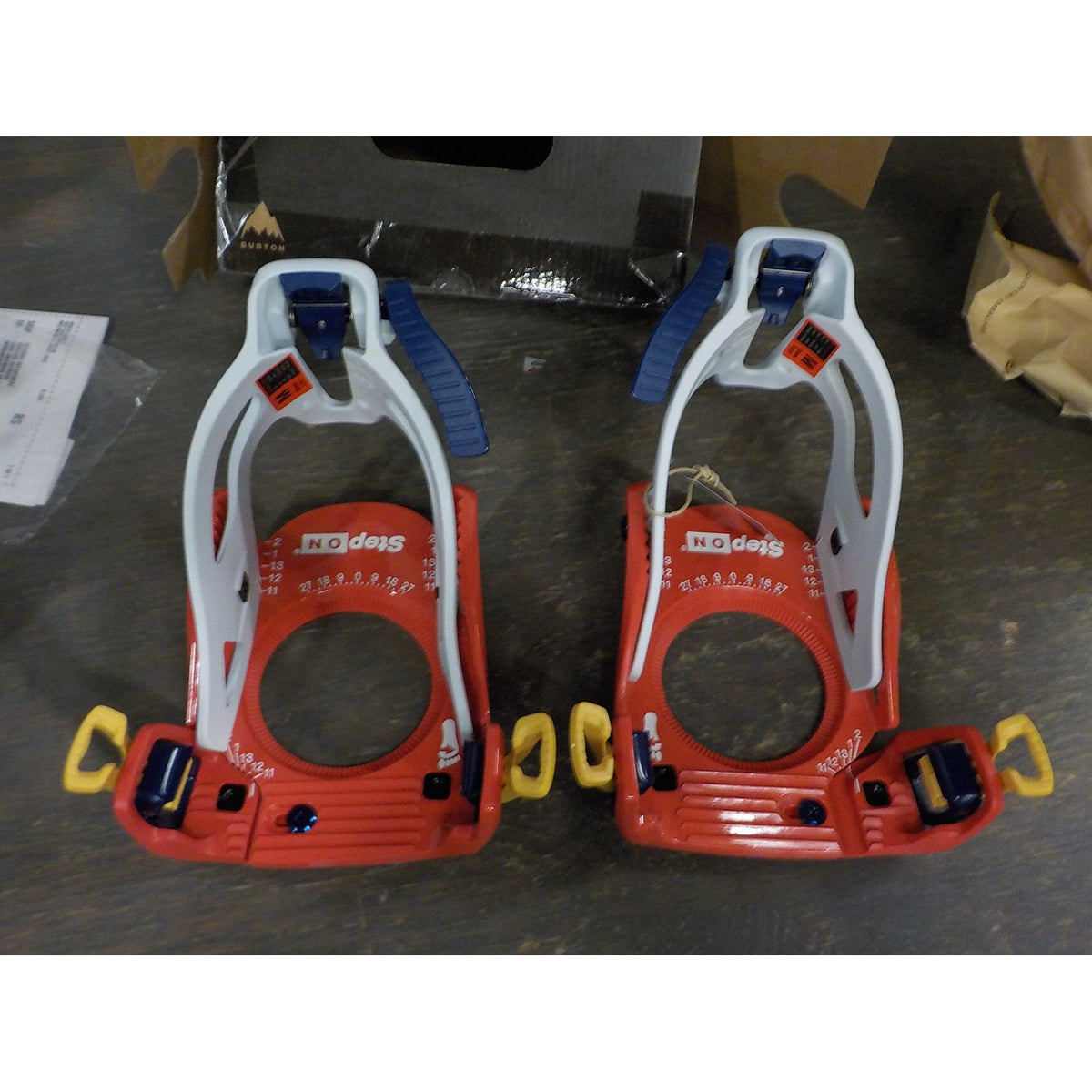 Burton Kids' Step On Grom Snowboard Bindings - White/Multi - Medium - Used - Acceptable
