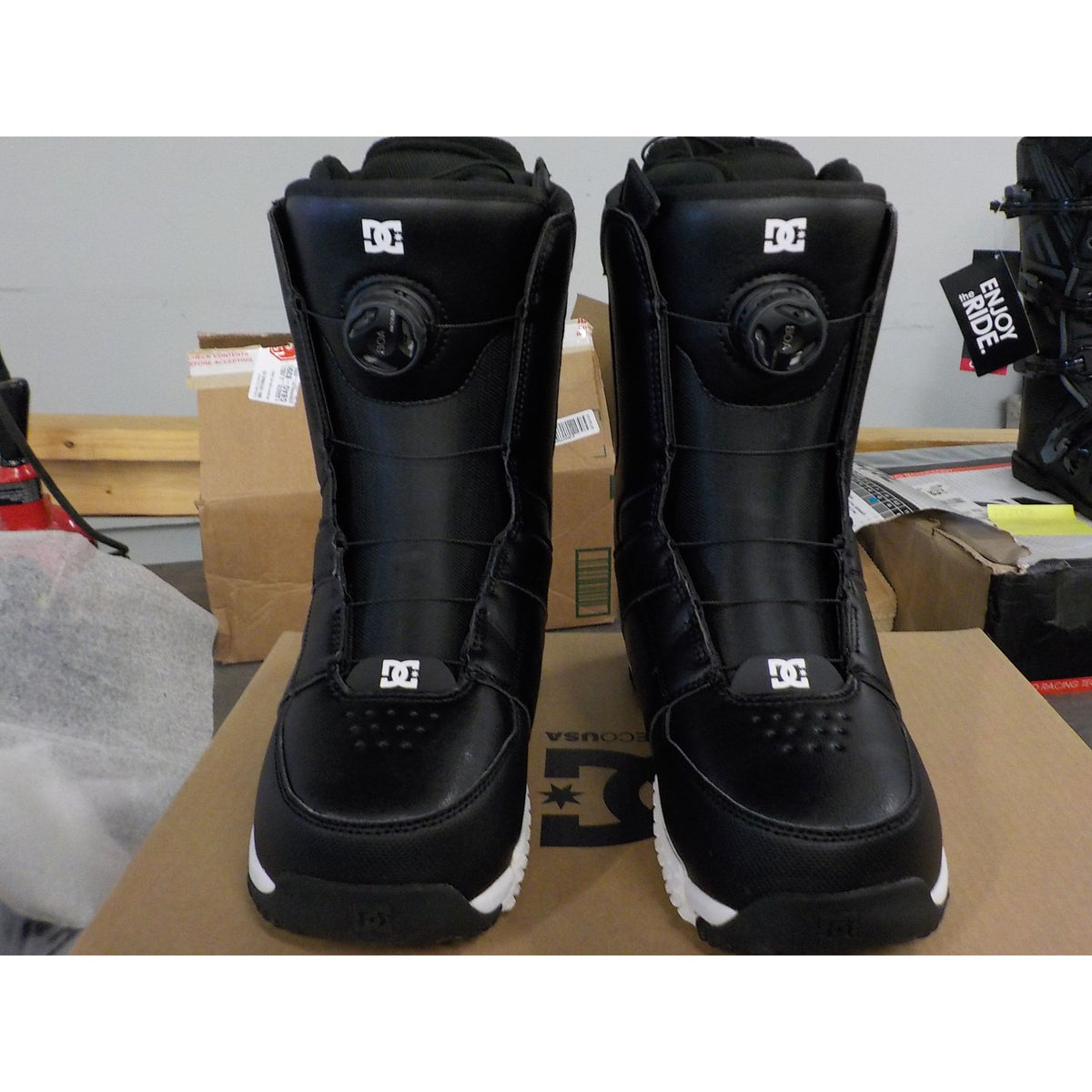 DC Men's Control Snowboard Boots - Black/Black/White - 9.5 - Used - Acceptable