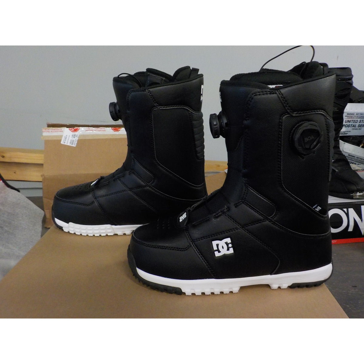 DC Men's Control Snowboard Boots - Black/Black/White - 9.5 - Used - Acceptable