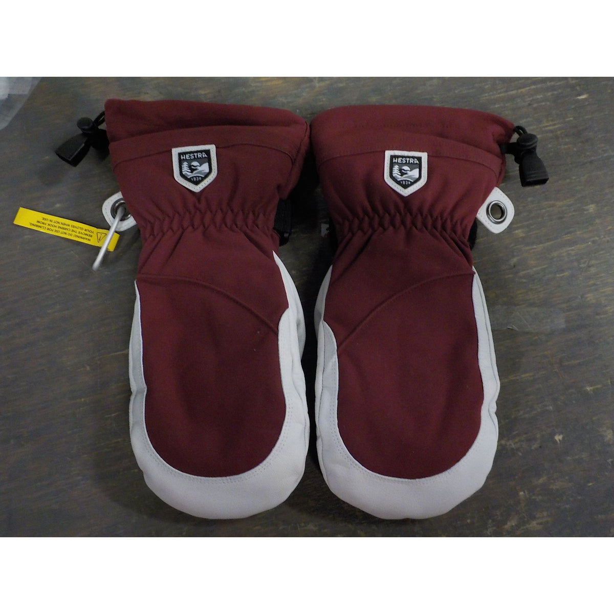 Hestra Women's Heli Ski Mitt - Bordeaux/Off White - 8 - Used - Acceptable