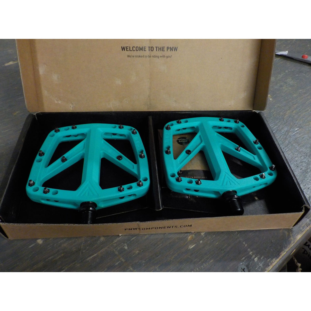 PNW Components Range Composite Pedals - Seafoam Teal - Used - Acceptable