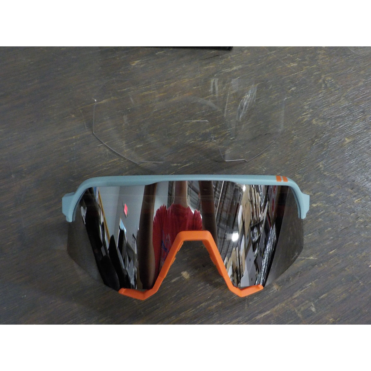 100% S3 Sunglasses - Soft Tact Two Tone; HiPER Silver Mirror - Used - Acceptable