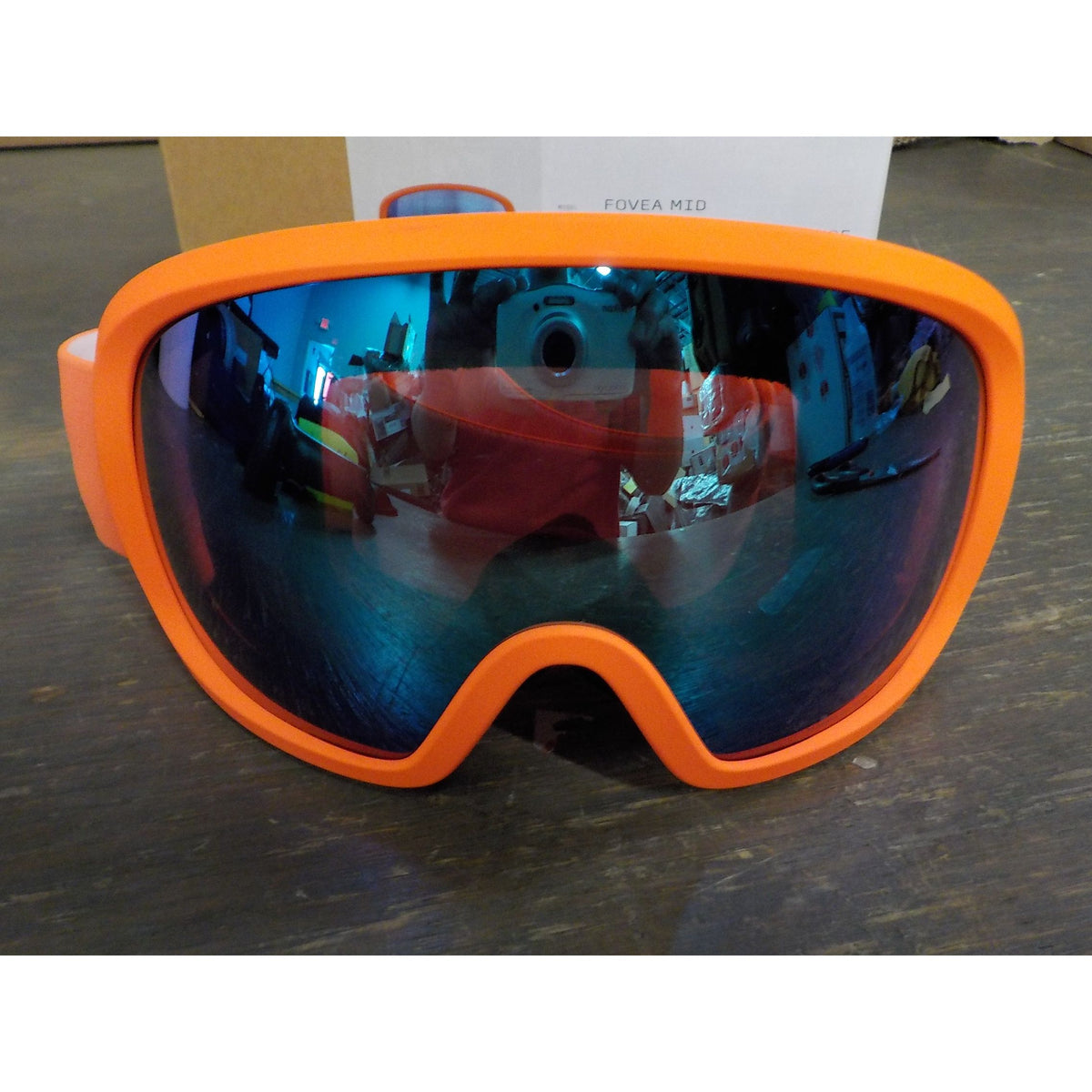 POC Sports Fovea Mid Goggles - Zink Orange; Partly Sunny Blue - Used - Acceptable