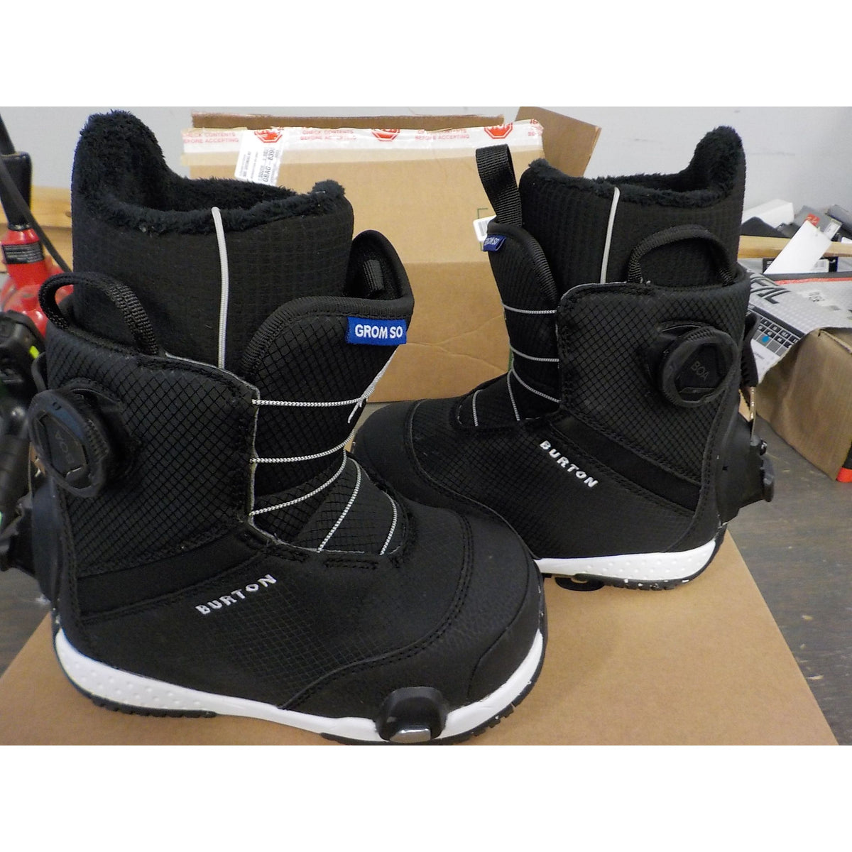 Burton Kids' Grom Step On Snowboard Boots - Black - 13C - Used - Acceptable