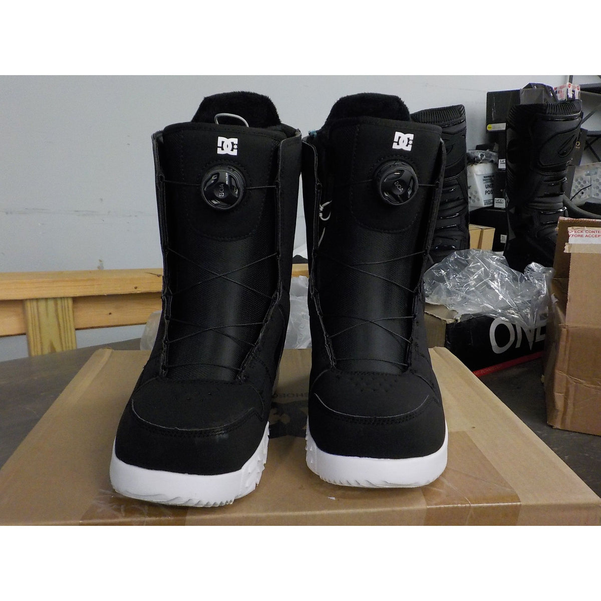 DC Men's Phase BOA Snowboard Boots - Black/White - 9.5 - Used - Acceptable