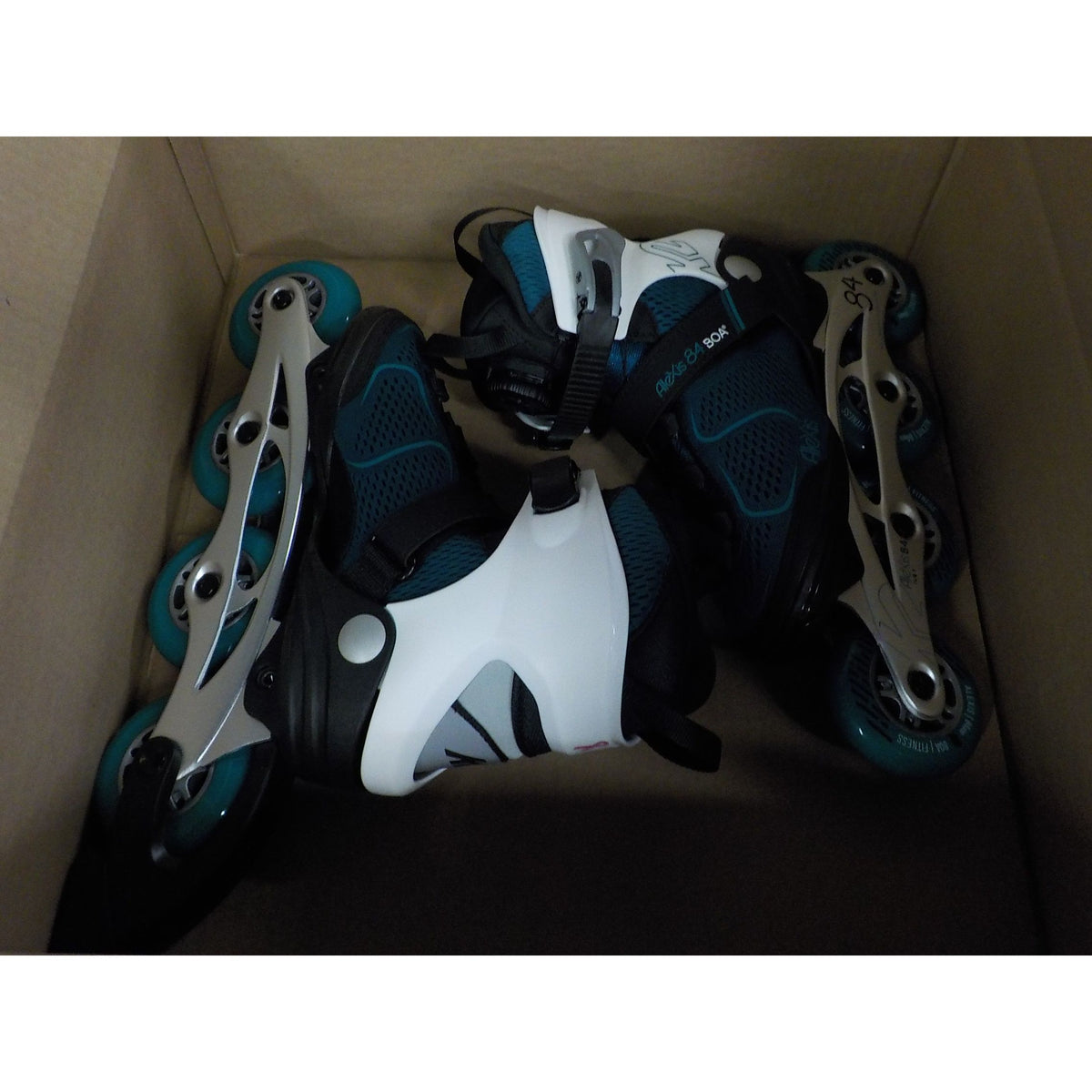 K2 Alexis 84 BOA Women's Inline Skates - Teal White - 7 - Used - Acceptable